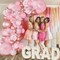 Graduation Balloon Arch Kit 2026 Pink, 18" 10" 5" Pink Rose Gold Balloons with Class of 2026 Banner for Congrats Grad Decorations College High School Graduation Party Decorations